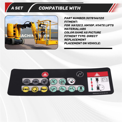 3078146120 Autocollant pour Panneau de Commande de Plateforme Élévatrice  HA12CJ, HM10P, H14TX 2
