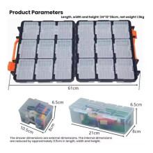 16-Compartment Detachable Tool Organizer Box Ideal for Screws, Nuts, Bolts, and Small Items