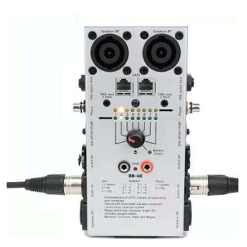 DB-4C Multi Audio Cable Tester TRS XLR Audio Network Cable Detector Tester para Stage Recording Studio 1