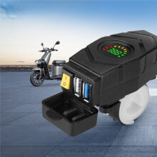 QC3.0 Quick Charger 20-90V Handlebar USB Charger 24V 36V 48V 60V for Electric Scooters Motorcycle Auto Green