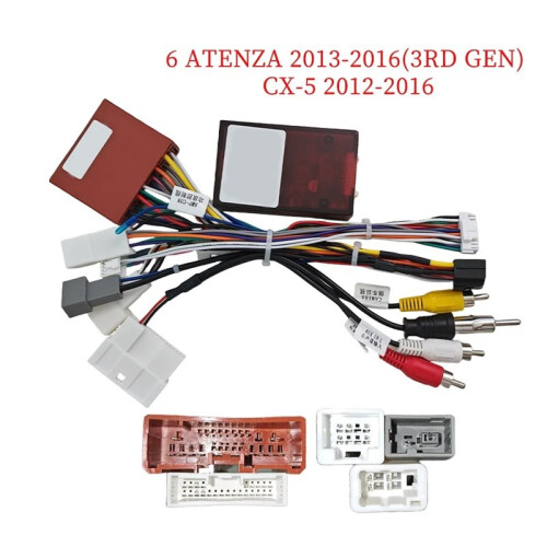 Für  6 Atenza CX-5 CX5 MZ-SS-07A Android Autoradio Canbus Box Decoder Kabelbaum Adapter Stromkabel