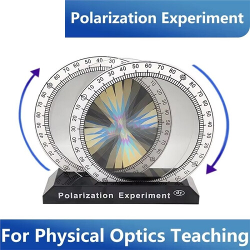 Polarizer Light Polarization Demonstrator Student Experimental Teaching Aids Physics Optical Test Instrument Black White 1
