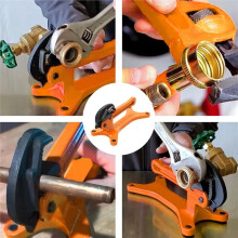 Portable Pipe Vise for Valve Maintenance,Aluminum Tube Vice, Ideal for Narrow Space and High-Altitude Work Sites