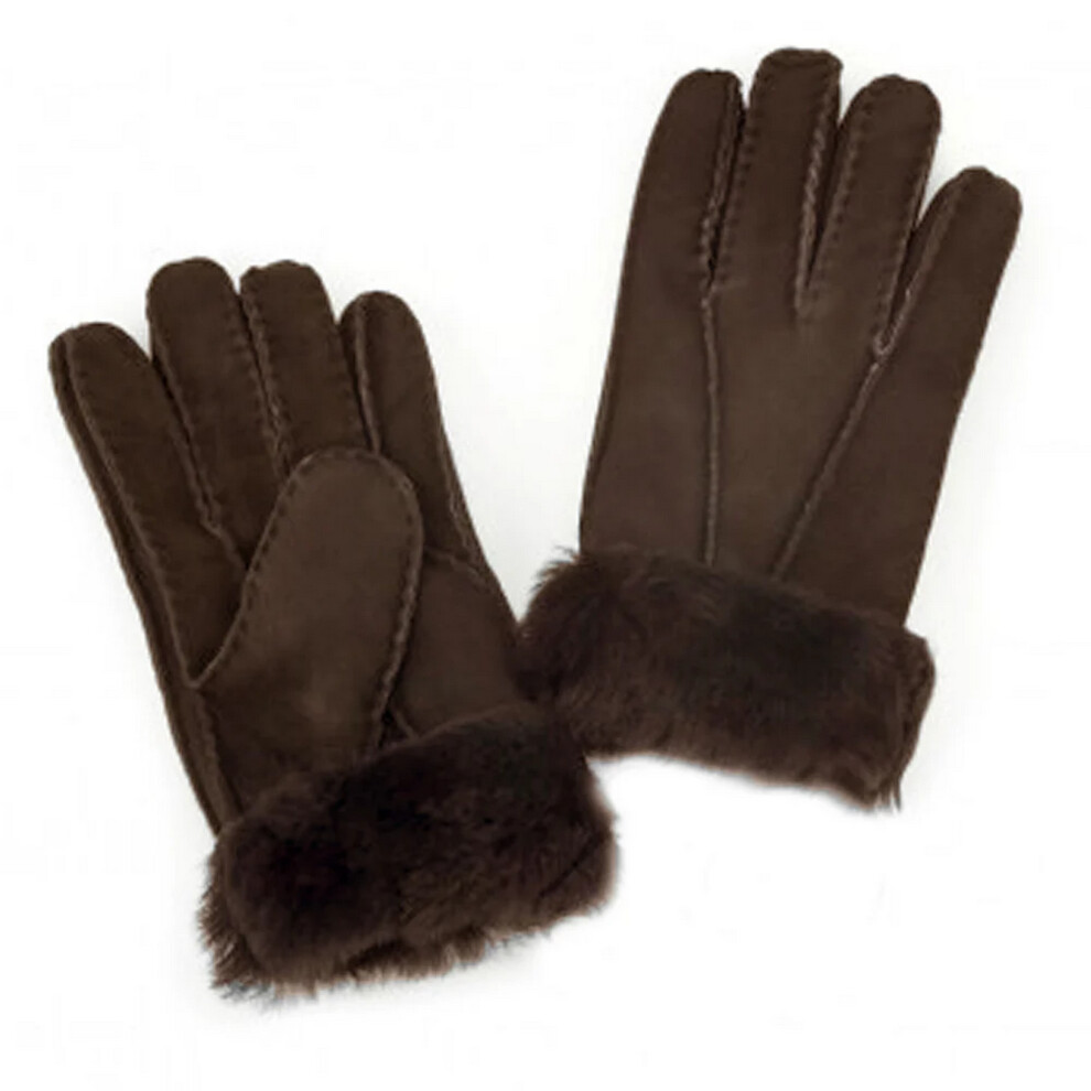 Eastern Counties Leather (M, ) Womens/Ladies Sheepskin Winter Gloves Brown