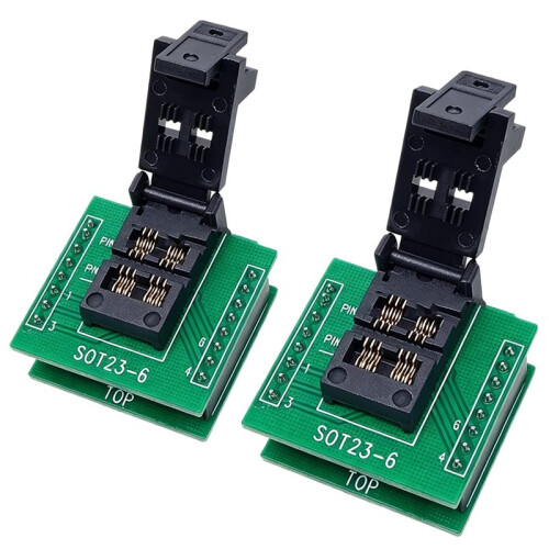 2Pcs C Programmer Adapter for SOT23-6L for SOT23 to DIP6 Chip Test Socket Adapter Burning  Easy Installation