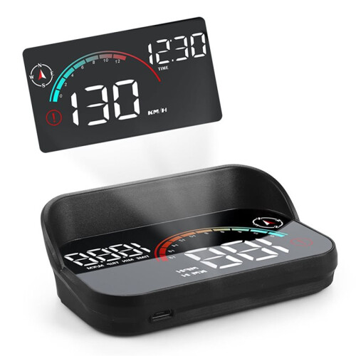 GPS HUD M22  Digital Speedometer  Font Projectoron the Windshield Overspeed Alarm 2