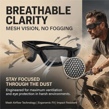 Gafas Seguridad Malla Metálica Transpirables, Gafas de Seguridad Contra Impactos, Gafas Malla Hierro para Mejorar la Visión, Actividades para