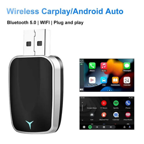 Adaptador Sem Fio Universal 2 em 1 para CarPlay e para Android Auto, com Conexão Conecte e Use, Compatível com para . 2