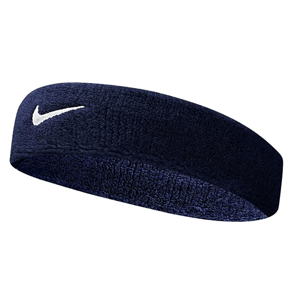 Nike (One Size, Navy/White) Swoosh Headband White