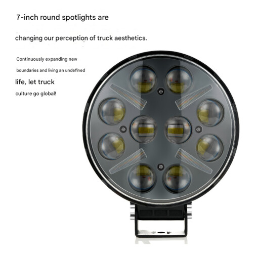 1 Barra de Luz de Trabalho de 7 Polegadas com 10 LEDs, Combinação de Luz de Inundação e Foco/DRL, 12V/24V, para , Caminhão, SUV, ATV, 4x4 e 2