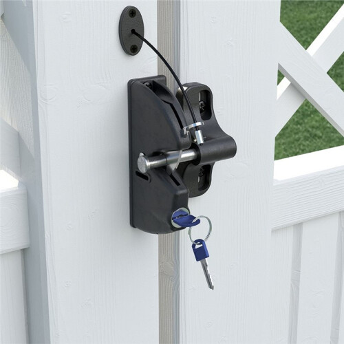 Drawstring Locking Gate Gravity  the Other Side Can Also Be Opened Key Lockable  One Side of Gate for Metal Wood 2