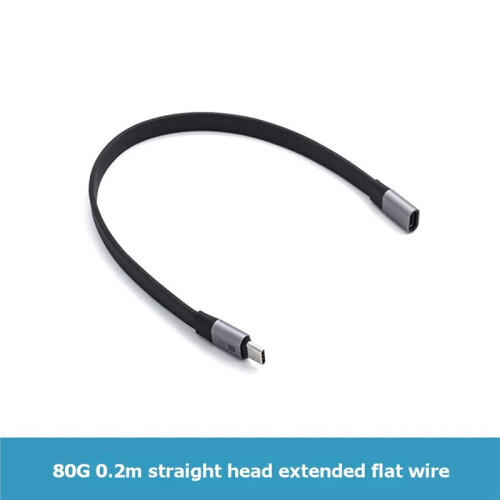 USB4 Short USB C to USB C Full Function Cable 80Gbps Data 8K Display PD 240W Fast Charging Cord 0.13M 2