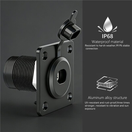 Pass Through Wall Socket for Gen3, RJ45 CAT6 Ethernet IP68 Waterproof Bulkhead Panel Socket 1