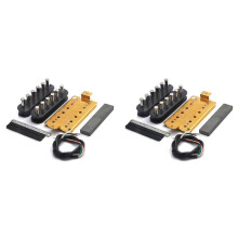 2X HBC Pickup DIY Kits-Cupronickel Baseplate/ Fixed/Adjustable Pole Piece/4C Cable Pickup Kits 52mm