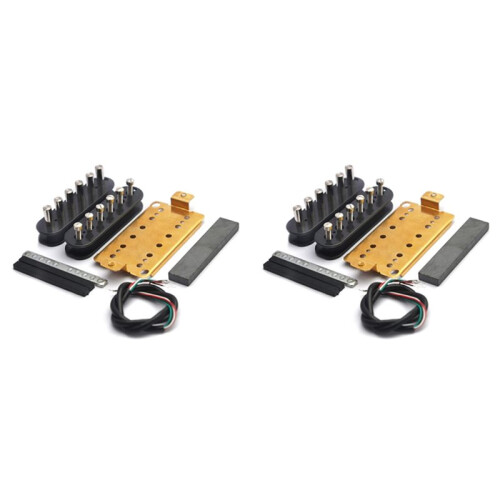 2X HBC Pickup DIY Kits-Cupronickel Baseplate/ Fixed/Adjustable Pole Piece/4C Cable Pickup Kits 52mm