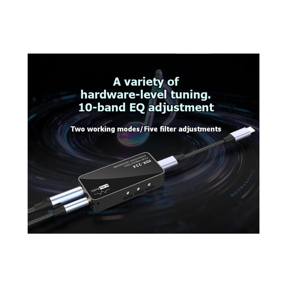 Hdk-224 (Hifi Digital Audio Decoder) Portable Type-C Dac Amplifier With Small Dongle, Hifi Lossless Audio Decoder 6033375257452