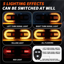 8Pcs Turn Signals for Bicycles with Alarm, Remote Control/Integrated Bike Tail Light Waterproof Strobe Bike Rear Lights