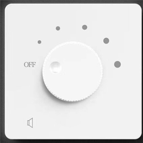 50W Fixed Impedance Volume Control Knob 5-Level Rotary Audio Controller Max 50W in-Wall Speaker Level Attenuator A 2