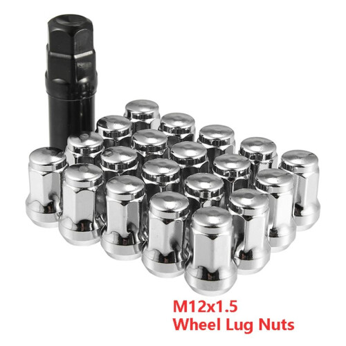 20 Pcs M12x1.5 Car Wheel Lug Nuts with Socket Key Auto Replacement Parts 2