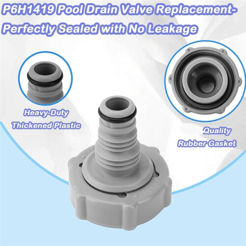 P6H1419 Adaptador de Conector de Dreno de Mangueira de 1,25 Polegadas para Piscina acima Do Solo - Pacote com 2 Unidades 1