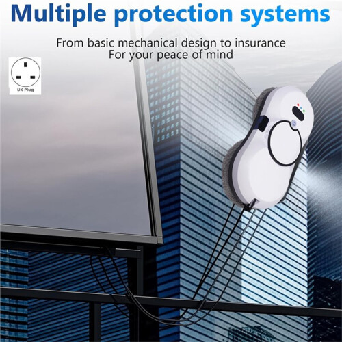 Automatic Window Cleaning Robot Clean Window Scrubber Cleaner Vacuum Cleaner Appliance Remote Control Cleaner B UK Plug 2