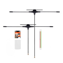 2.4G/915Mhz Dual ELRS Diversity Receiver IPEX-1 Connector with Dual T-Type Antenna for RC FPV Long Range Drone