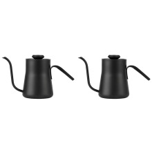 2X 550ML Stainless Steel Coffee Drip Kettle with Thermometer Gooseneck Pour over Coffee Tea Pot Coffee Pots