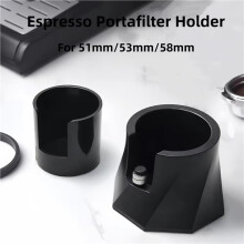 2X Porte-Filtre à Expresso 51/53/58 mm Porte-Filtre à Café Support de Support Support de Repose-Café Réglable Station de Bourrage de Café