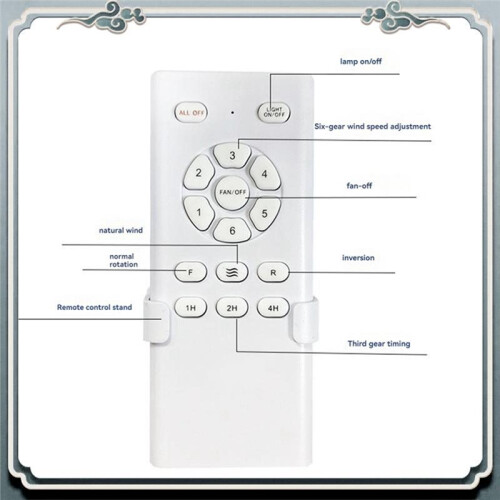 Ceiling Fan Remote Control Replacement for W/Light Style, Non- Model, Signal Receiver Included 2
