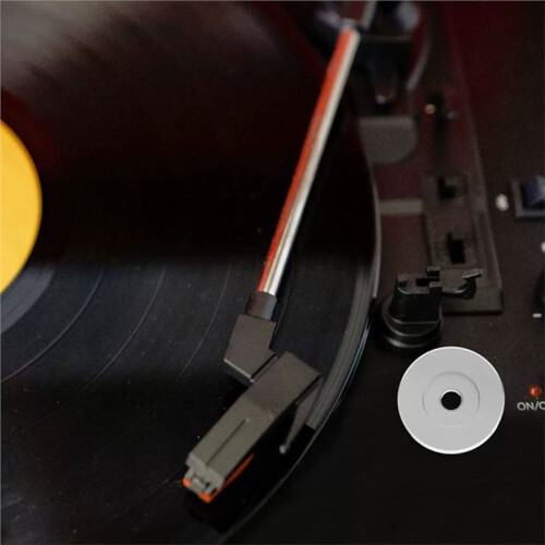 Adaptador para Toca-Discos de Vinil EP com Furo Central para Discos de Vinil de 7 Polegadas e 45 RPM com Furo  (Prateado) 2