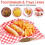 200 Vellen Sandwichpapier, 30 X 30 cm, Rood-Wit Geruit Papier voor Plastic Voedselmandjes 2
