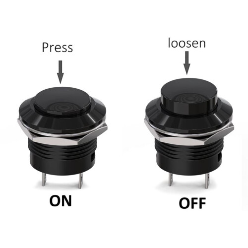 1set Instantaneous Button  Without Lock,  Button Circular , R13-507 Self Resetting 1