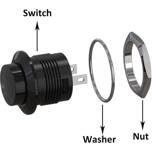 1set Instantaneous Button  Without Lock,  Button Circular , R13-507 Self Resetting 2