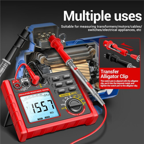 ANENG Insulation Resistance Tester 6000 Counts Range /AC Voltage Diode Tester with LCD Display 2