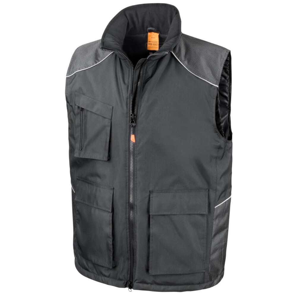 Result (3Xl, Black) Unisex Work-Guard Vostex Bodywarmer / Gilet / Workwear