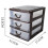 Multifunctional 3-Layer Plastic Drawer Storage Box with Translucent Design for Desktop Organization 6