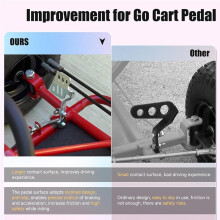 Go Kart Pedals Kit with Brake & Throttle Pedal for  212 196cc 6.5hp Yerf Dog Manco Kandi Carter Azusa 71" Cable