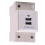 USB DIN Rail Modular Socket DC5V 2.1A Output Fiber Optic Distribution Box Socket Power Adapter 5