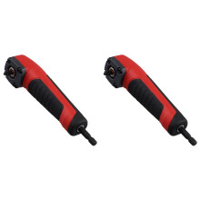 2X 90 Degree Right Angle Drilling Shank Extension Adapter 1/4 Inch Magnetic Screwdriver Hex Drill Socket Holder
