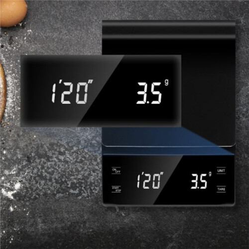 3kg/0.1g Coffee Scale with Timer Kitchen Tools Digital Multifunction Weighing Scale Pour over Drip Espresso Scale 2