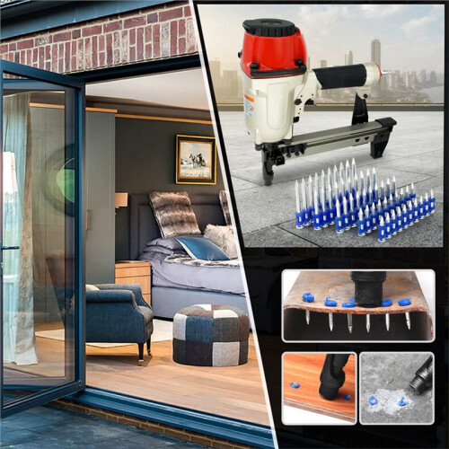 19mm Plastic Collated Concrete Pins, 1000PCS Box, Galvanized  Concrete Nails for Cordless Concrete Nailers 2