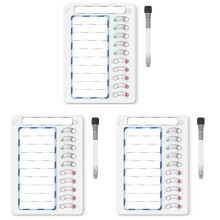 3X Erasable Chore Chart for Kids for Kids to Do List Routine Task Planning Board with Magnetic Stickers