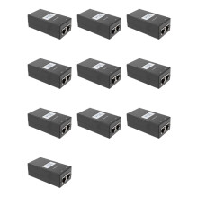 10X 24V 0.5A Desktop POE Power Injector Adaptador Ethernet Vigilância CCTV para Fonte de Alimentação de Câmera IP
