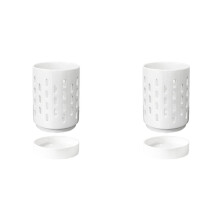 2X Orchid Pots with Holes,4 Inch Ceramic Orchid Pot for Repotting, Plant Pot for Repotting Orchids and Other Flowers