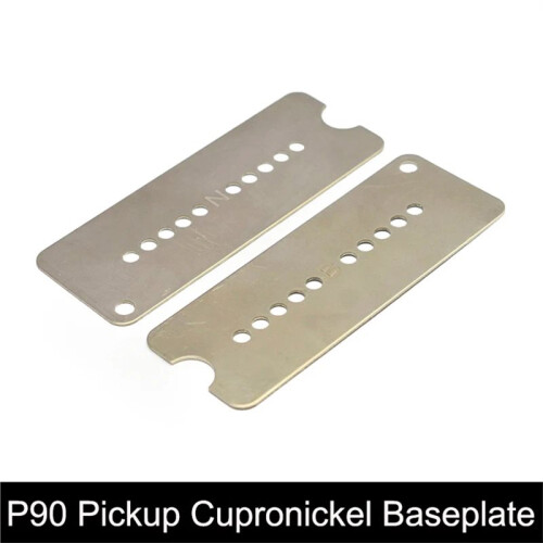 5 Pièces de Plaque de Base en Cupronickel pour Micros de Type P90, Plaque de Base de Micros 81 X 30 mm, Pièces de Micros, Chevalet 2