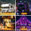 RGBW LED Dimmer , Dimmer  with RF-Dimmable Slide Remote Controller PWM  12V-24V 24A  Dimmer Control 3