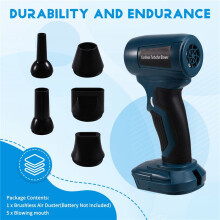 Brushless Air Duster 13000RPM Electric Air Blower Dust Gun Jet Fan Computer Keyboard Cleaning for  20V Battery