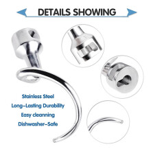 K45DH Spiral Dough Hook Replacement for 4.5-5QT Mixers, 304 Stainless Steel Stand Mixer Attachment for Bread