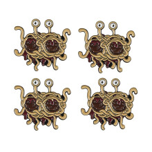 4X Pin Fsm Emalj Pin Ramen Funny Flair Brosch Jeansskjorta Lapel Pin Metal Badge