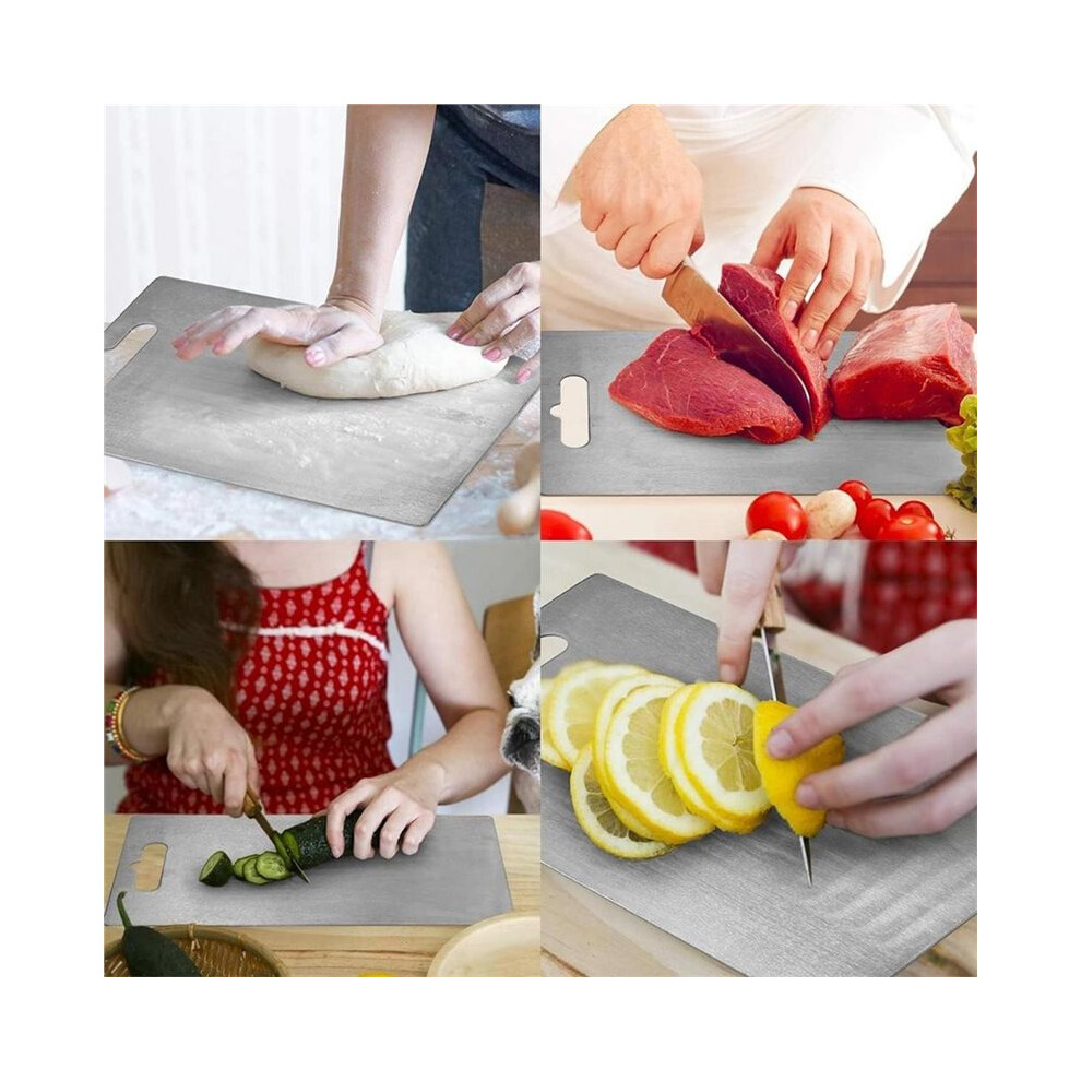 Stainless Cutting Board For Kitchen Stainless Board 304 Steel Thickened Double Sided Food Grade Fruit Meat Chopping 4711239469310